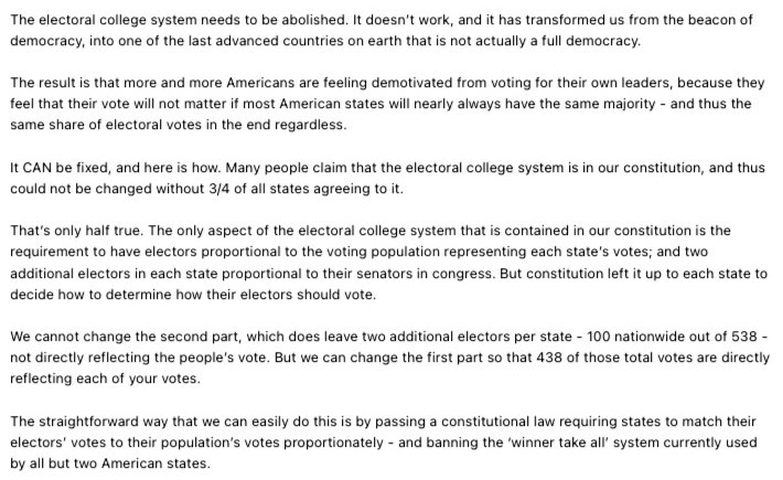 ChrisLeJeune44's tweet photo. #ElectoralCollege
#AbolishTheElectoralCollege
#WinnerTakeAllIsNotInTheConstitution
#WeCanAbolishTheElectoralCollege
#HereIsHow
#MakeAmericaADemocracyAgain https://t.co/Nb7ug1K8sq