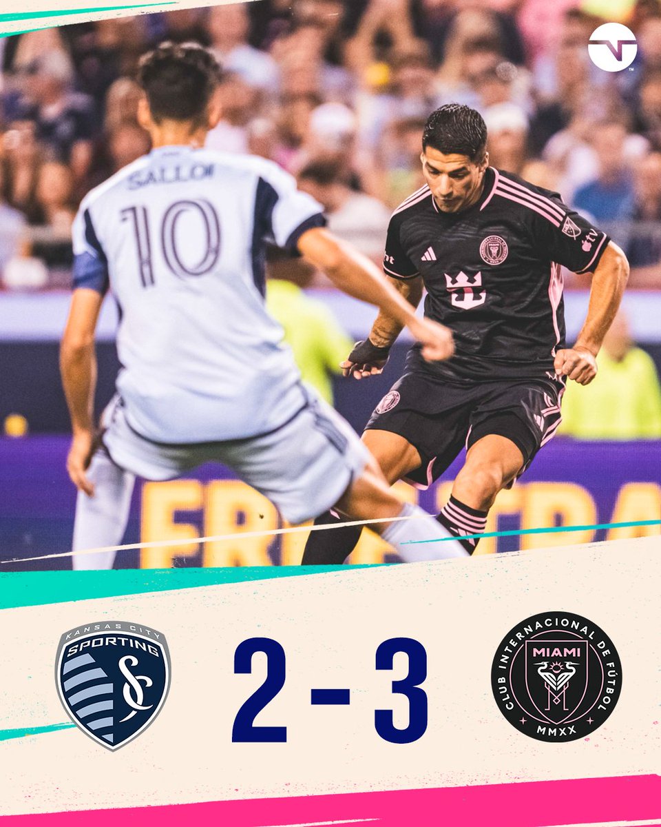 🇦🇷🇺🇾 DE LA MANO DE MESSI Y SUÁREZ, LO GANÓ INTER MIAMI El conjunto del Tata Martino venció 3-2 a Sporting Kansas City y escaló a la punta en la MLS. ⚽ Diego Gómez, Lionel Messi y Luis Suárez los autores para la visita. Thommy anotó por duplicado para el local.