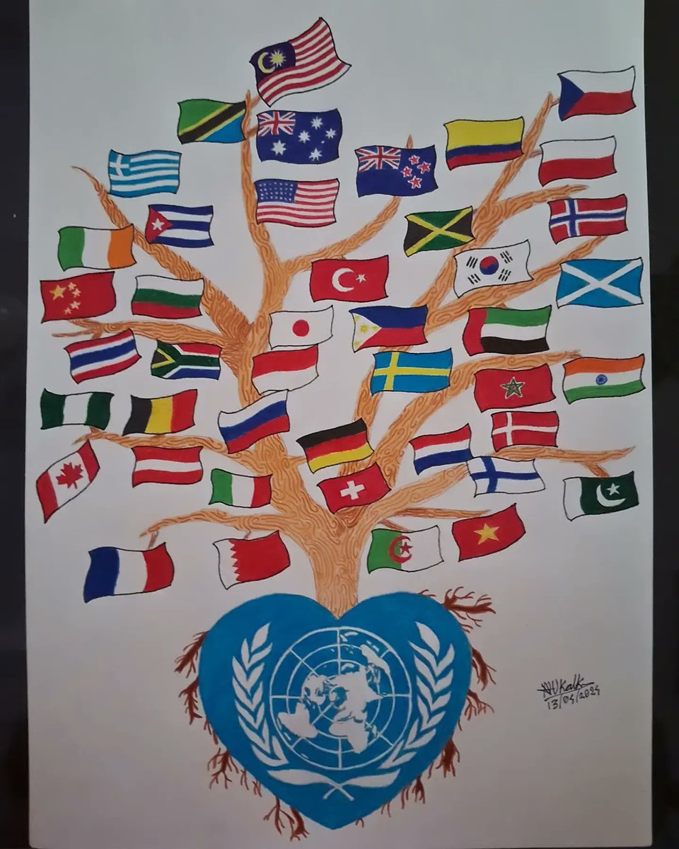 United Nations 🇺🇳 where the world comes together 🌎 🗺 

@UN @UNICEF @UNOCHA @UNHumanRights #UnitedNations #flags #countryflags #nationflags #art #artwork #world #unity #togetherness #equality #countries #funwithflags #wearetheworld #wearethenations #unicef