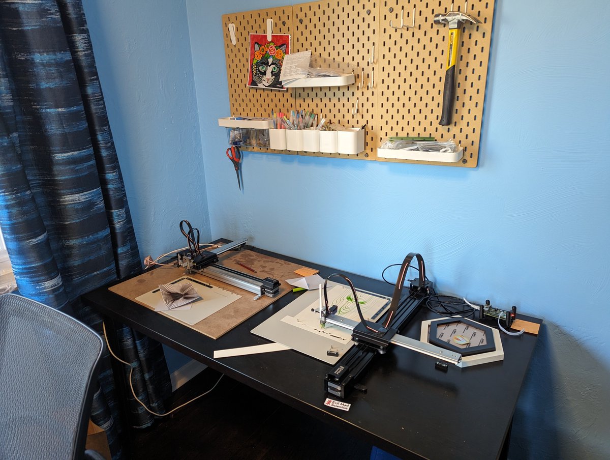 albeit_angular's tweet image. Finally, I  properly set up my plotter station