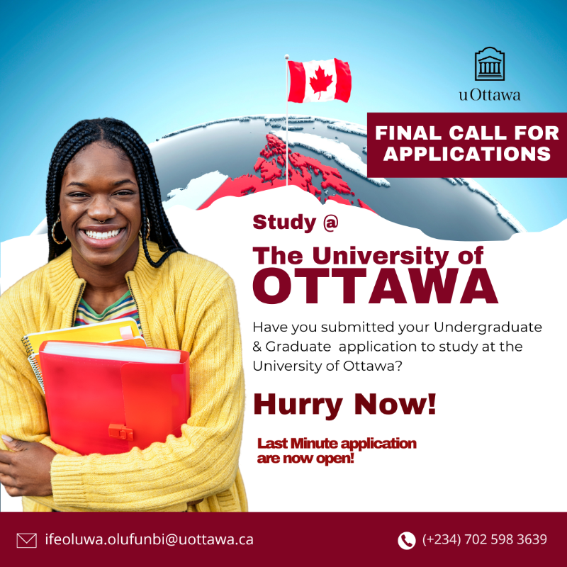 uOttawaIRM's tweet photo. Final calls for admissions into our Undergraduate and Graduate programs at the University of Ottawa. Complete your applications today. https://t.co/RELBTRWaIR