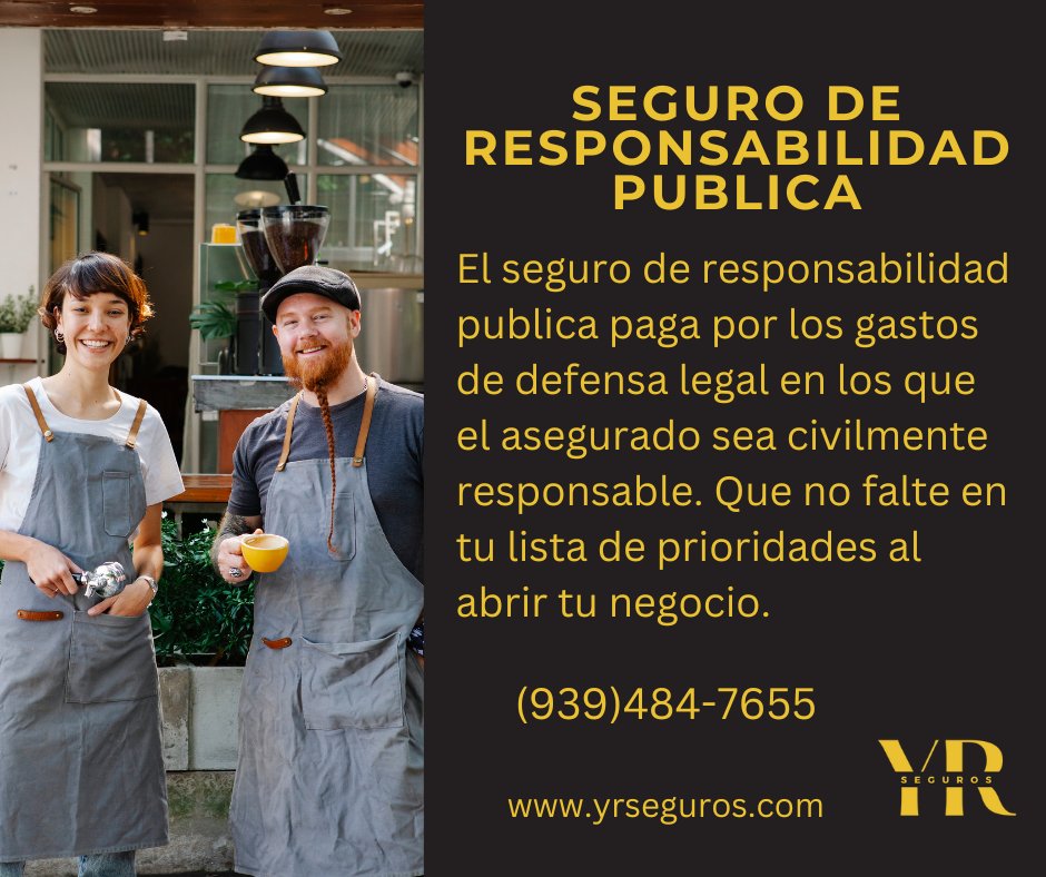 Seguro de Responsabilidad Pública, que no falte en tu lista de prioridades. yrseguros.com #yrseguros