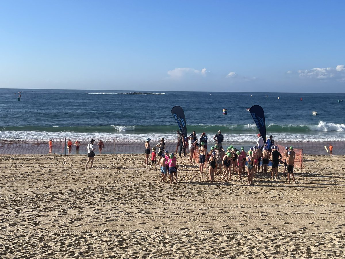 All the local kids prepping for the 1st swim of the day the 800m in the Coogee Island swim #itssbeautifulday