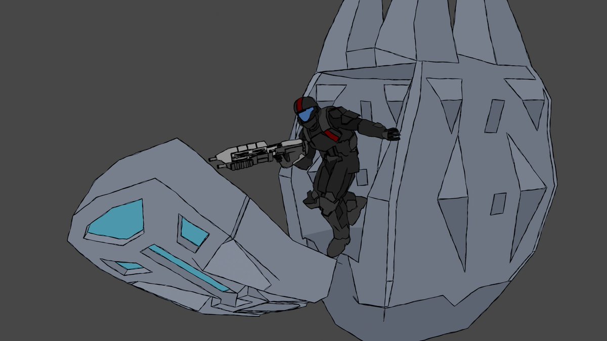 spartanark's tweet photo. Getting back in the saddle again and its feeling pretty alright. I got to finish something before work.

#blender #3Danimation #HALOINFINITE #ODST #Helldivers2 #3dart  #3DModel https://t.co/VBdgIFvIQF
