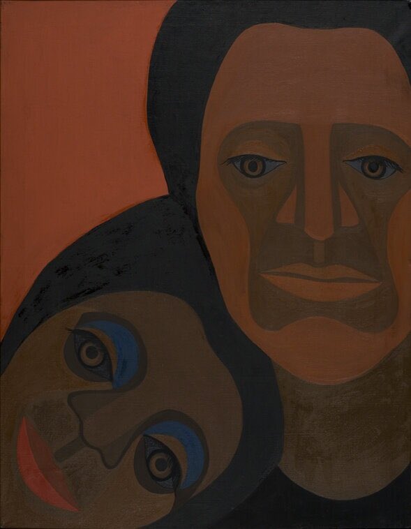 to have lived in the time of Faith Ringgold. rest in power. happy I got to see what your hands can do while we were still compossible on this plane. asë to a wondrous ancestral ascension. Black Light Series #4: “Mommy and Daddy”, 1969. Oil on canvas 30 x 24 1/8 in.