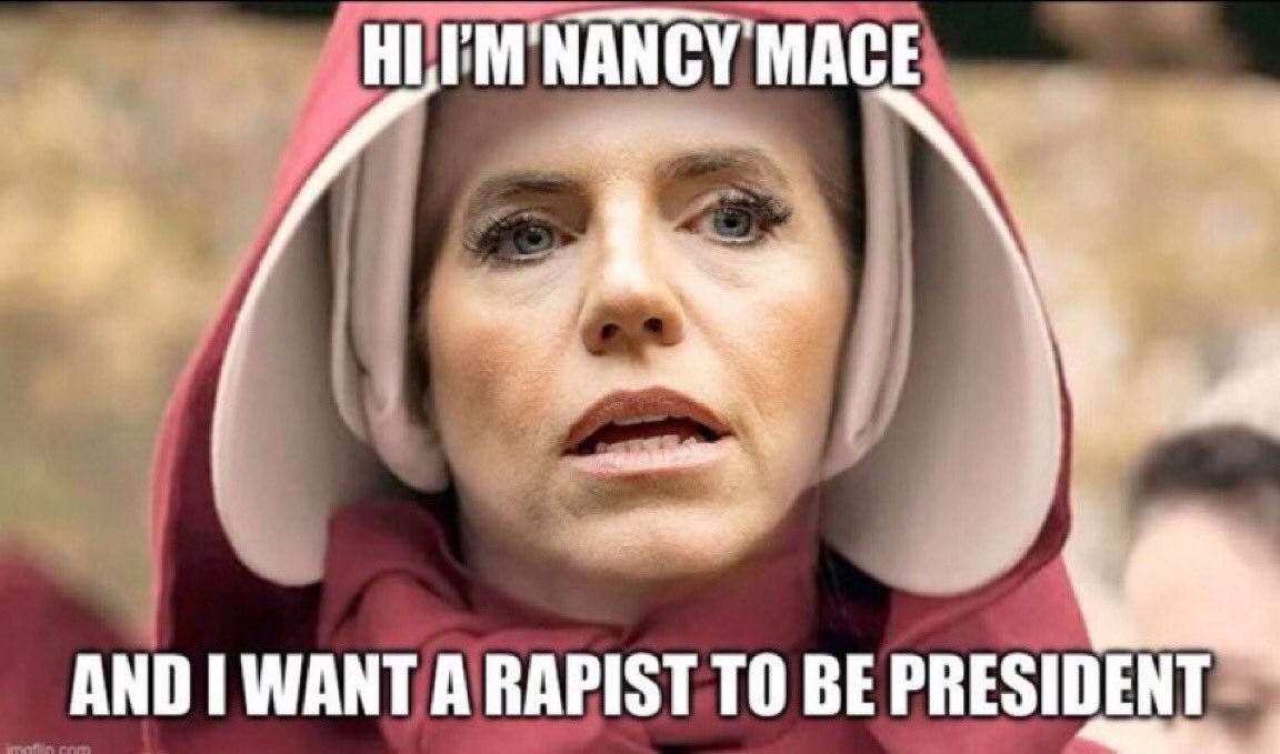 @RepNancyMace Nancy Mace is lower than 🐩 💩……