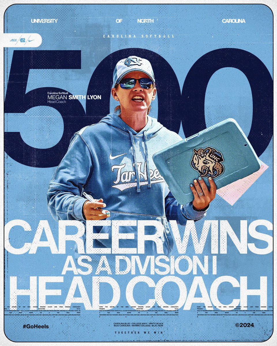 With today’s game one victory over Pitt, head coach Megan Smith Lyon now has 5️⃣0️⃣0️⃣ D1 victories in her career! 

Congratulations Coach 👏

#GoHeels