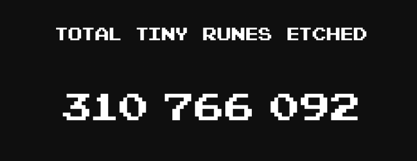 Will @Tiny__Vikings ordinals continue etching post-halving? If I had to speculate, TVs will continue to etch post-halving. Currently, only 310M tiny runes have been etched ... this is an incredibly 🤏 supply. With only 7 days until halving, this won't move the needle much. 🧵