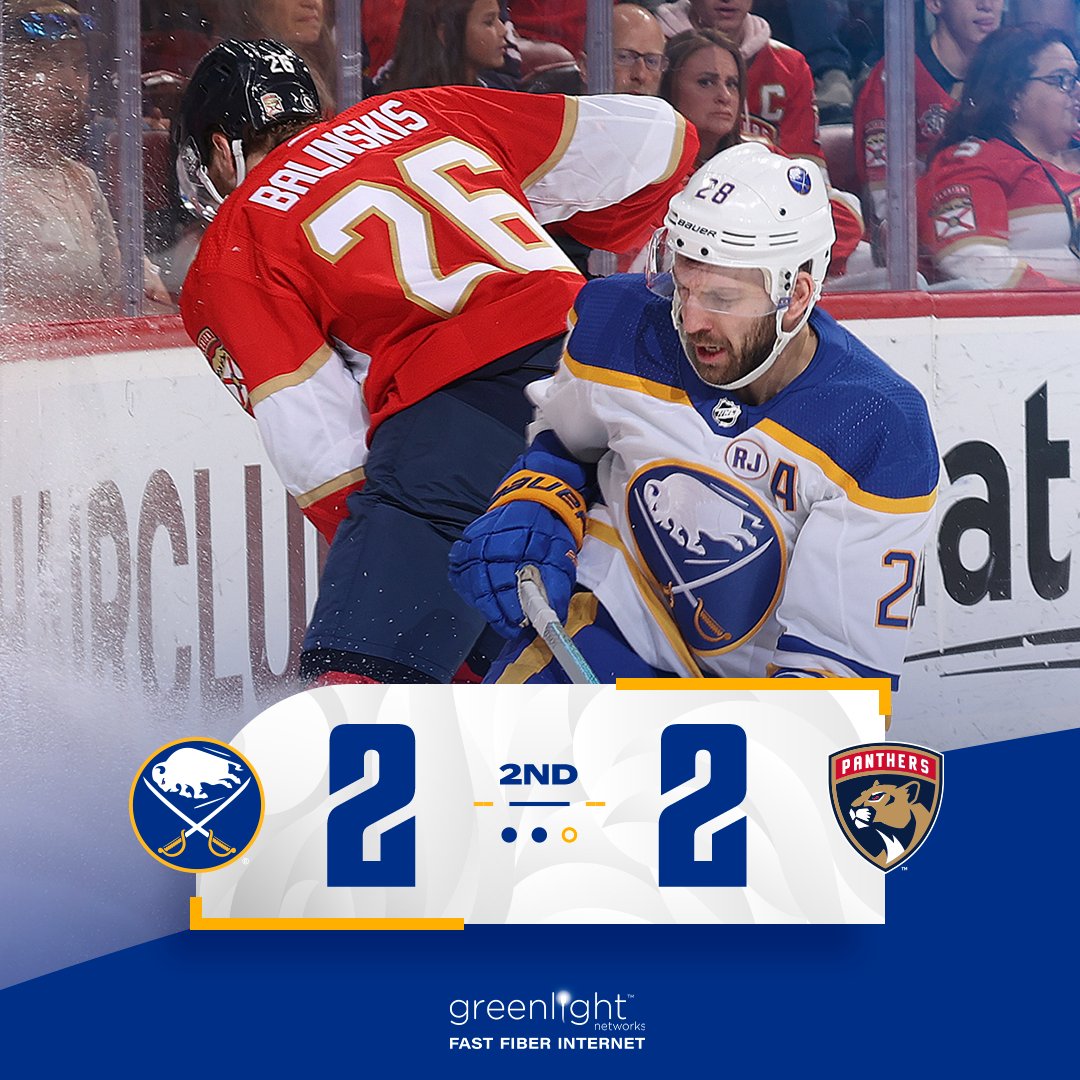 We're still tied up heading into the final period. #LetsGoBuffalo