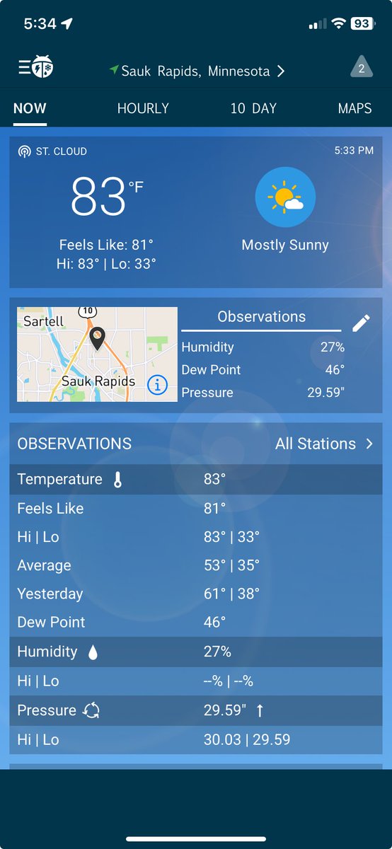 Jacob_J_Nelson's tweet image. Woof, those winds really brought the warmth with them today! 🔥. #mnwx #weatherbug