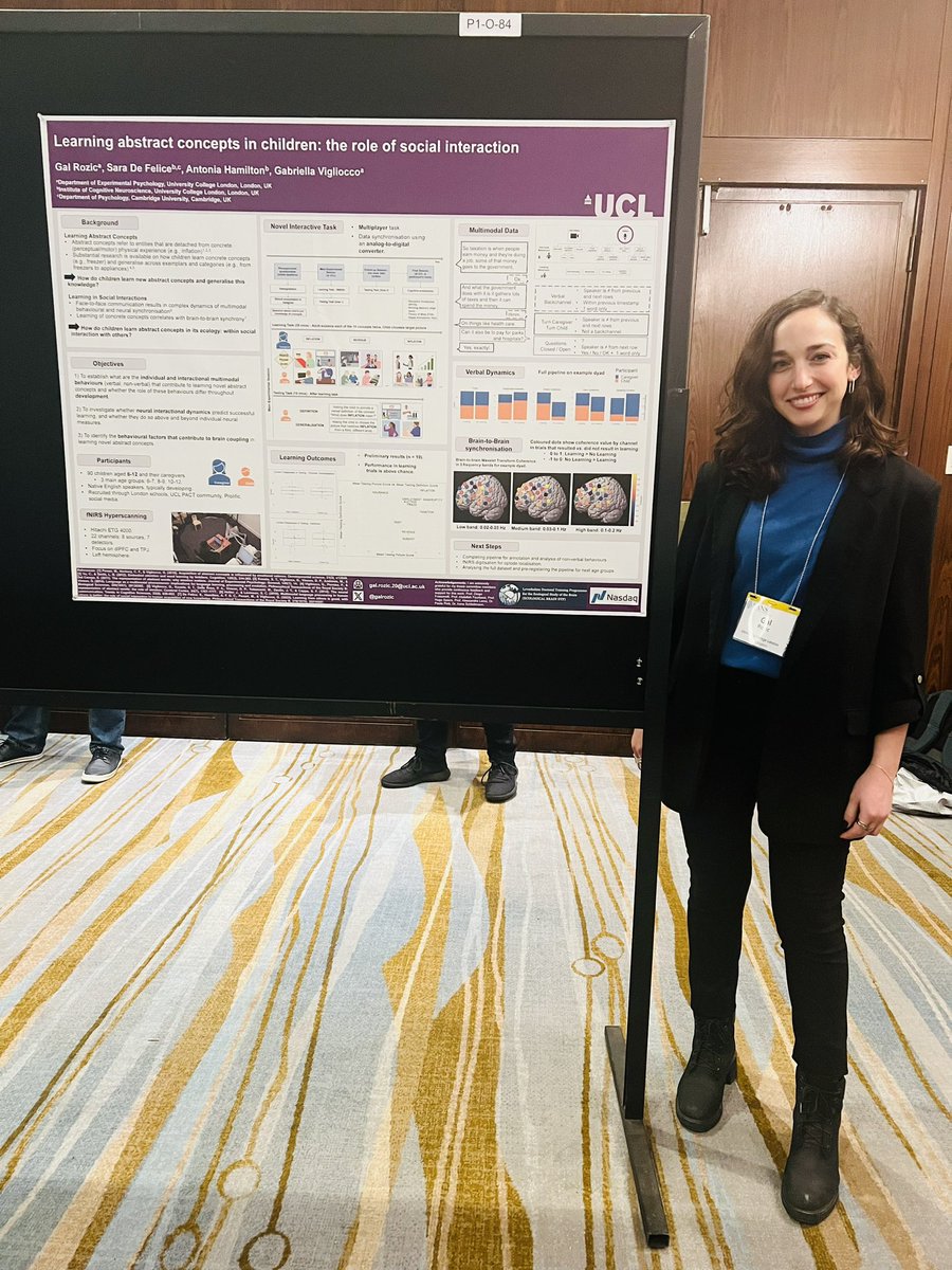 galrozic's tweet photo. Thrilled to have taken part in #SANS2024 for an amazing conference and to present our poster w/ @vigliocco_g @antoniahamilton @Sara_De_Felice on synchronisation during language learning. Grateful for the #guarantorsofbrain Brain Travel Award to make it to Toronto! Next➡️#SANS2025 https://t.co/UPtpN2kKwq