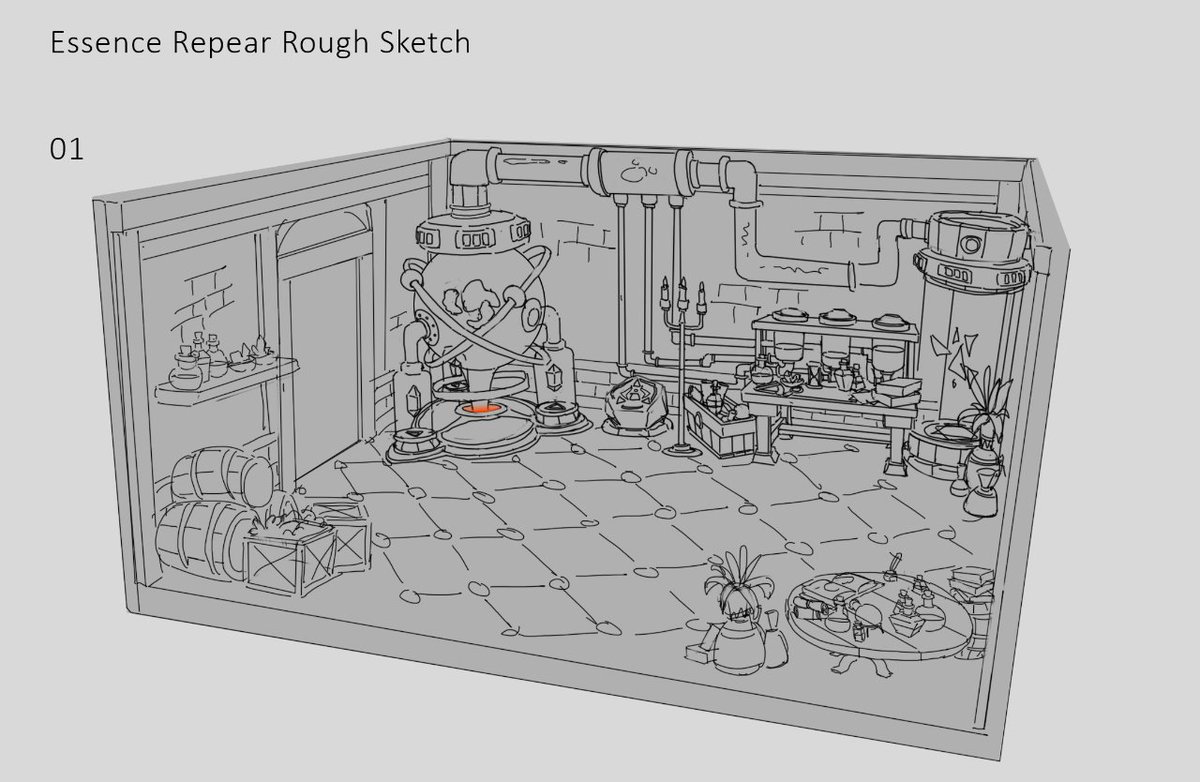 Rome wasn’t built in a day, and neither was Room-e! Check out this concept art by Think Productions before it turned into the Essence Reaper you know and love. Are there any other rooms you’d like to see concept art for? 

#indiegame #indiedev #Unity3D