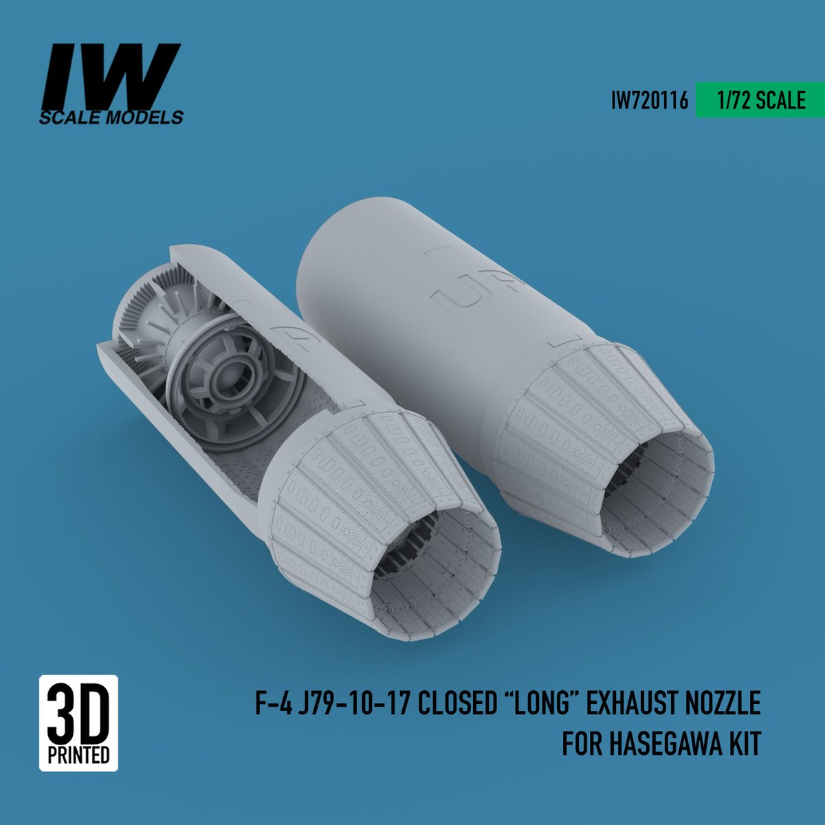iwscalemodels's tweet photo. F-4 J79-10-17 "Long" Exhaust Nozzle For Hasegawa Kit (1/72). Now available on our @cults3d
profile.  
For printed physical copies email iwscalemodels@gmail.com for pricing and shipping info (U.S. only). Payments via Paypal. #f4phantom2 #scalemodelling #scalemodels https://t.co/Kdkd7R6WY2