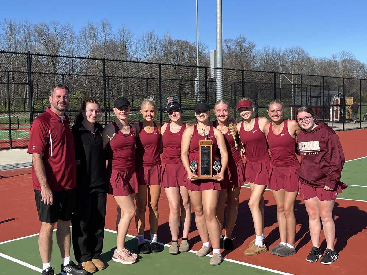 AMHSTennis's tweet photo. Alexandria Lady Tiger Tennis had a good day on the courts!  Varsity won their 9th Madison County Tourney and 6th in a row.  JH Girls Tennis opened their season winning the Shenandoah INV. https://t.co/XE1gn9fGhd