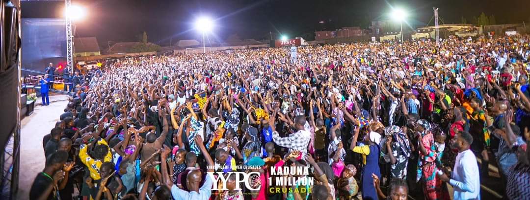 rev_yinkayusuf's tweet photo. Day 4 of
Kaduna one million crusade.
I preached on the topic come out from among them!
Multitude came out to give their lives to Jesus.
Tomorrow is the last day, it will be a blast.  The God of miracles will show up again.
#BACK2GOD. https://t.co/rx3thR72SS