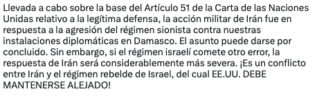 Según la misión permanente de Irán en la ONU 'el asunto puede darse por concluido'.