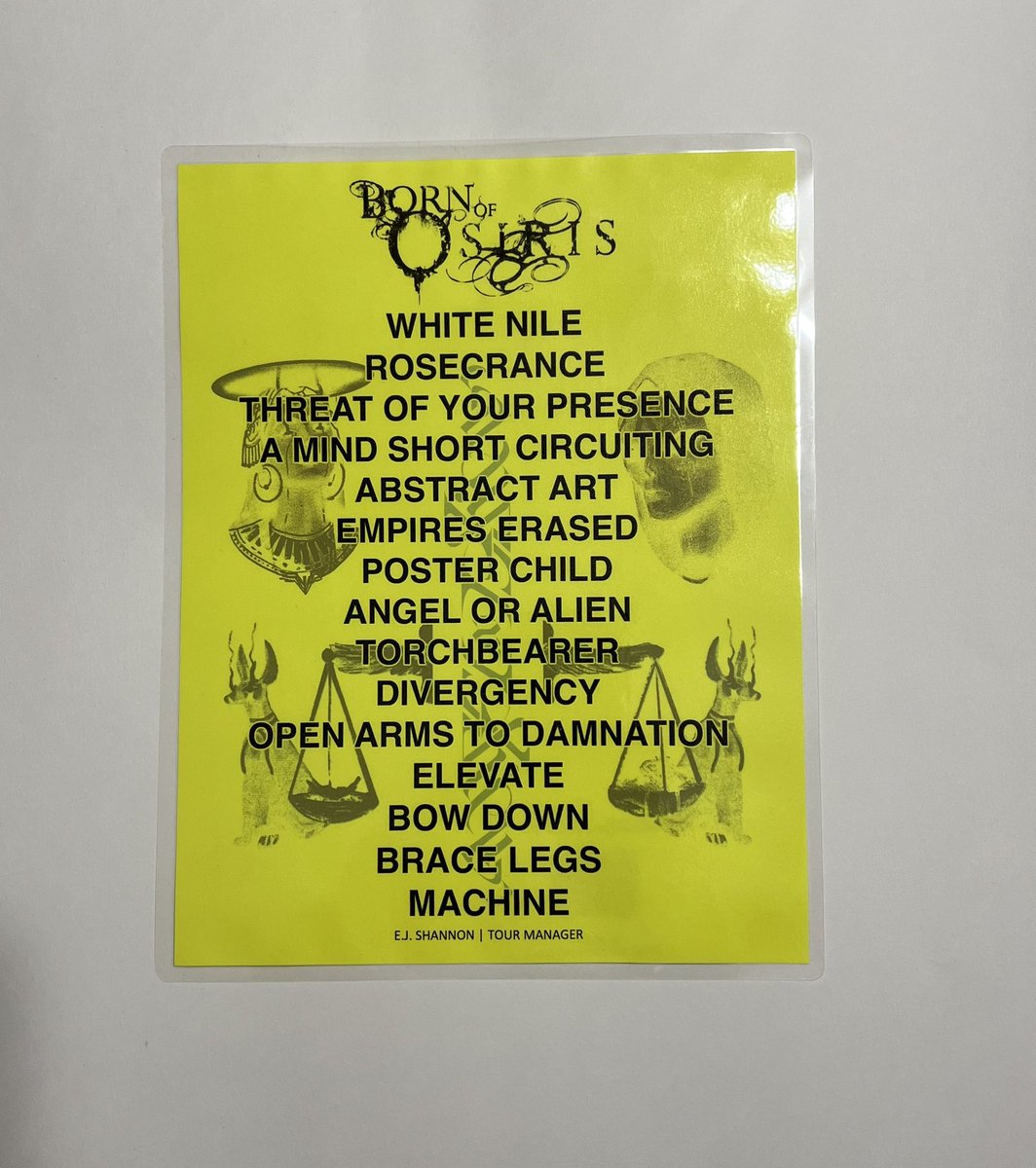 Born of Osiris is playing a new song on the angels &amp; Villains tour entitled “Elevate” 👀