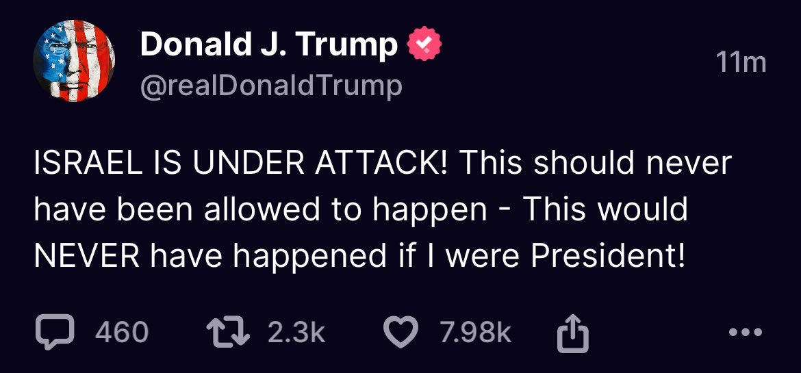 Right. If you were president, you would have hurled some 8th-grade nicknames at the Iranians like you do to your political opponents. That’ll show ‘em.