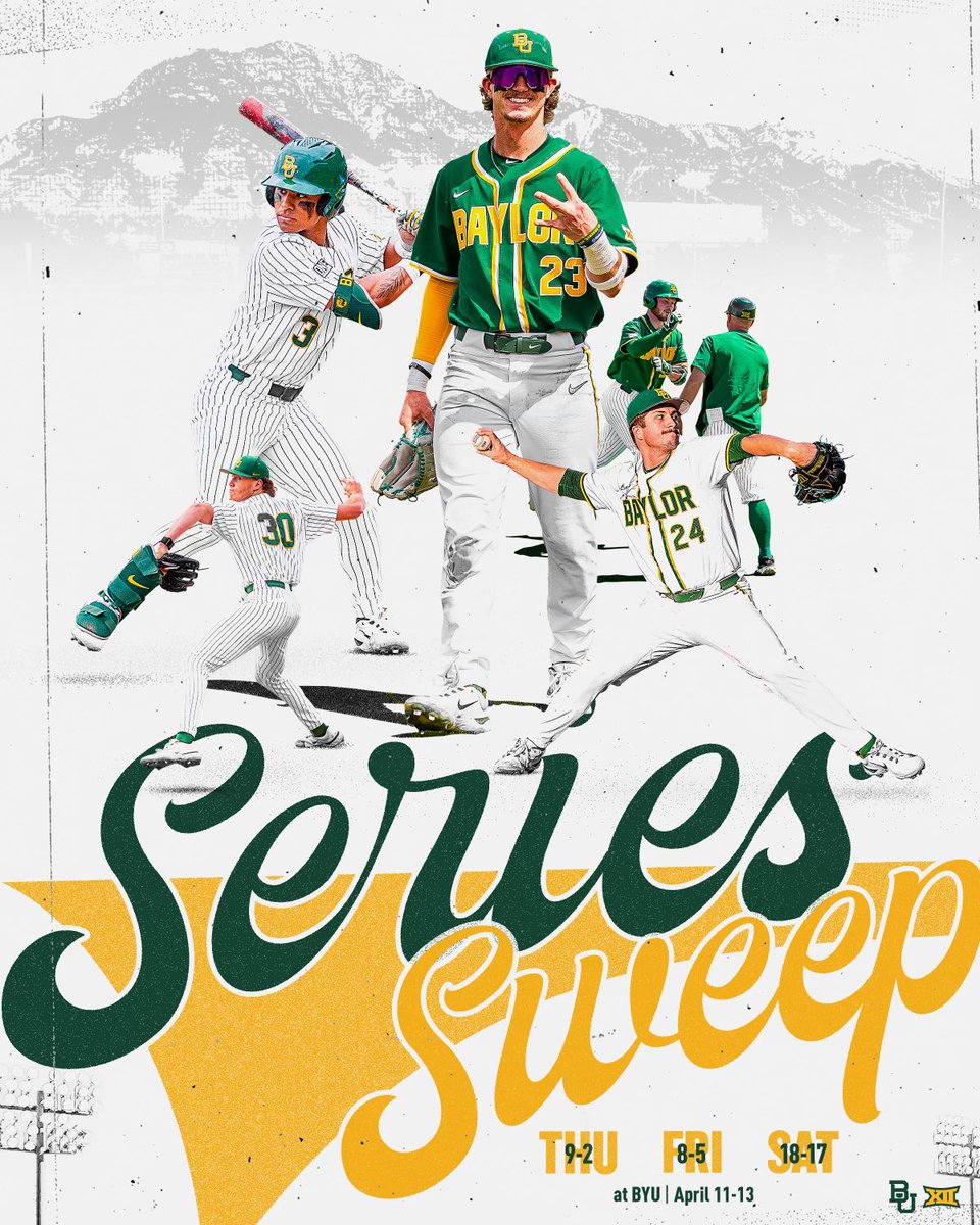 Brought out the brooms 🧹 #SicEm 🐻⚾️ | #Together