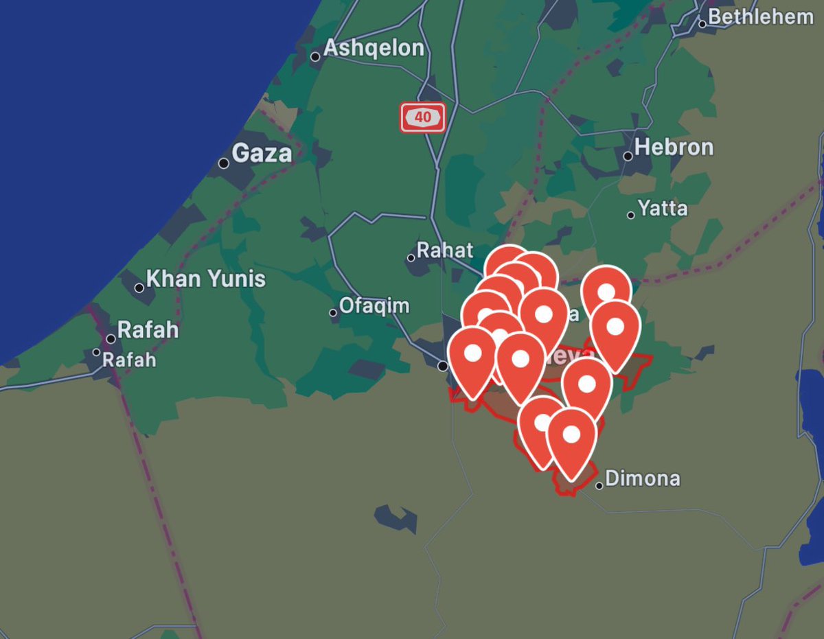 #BREAKING Red alert in the Negev