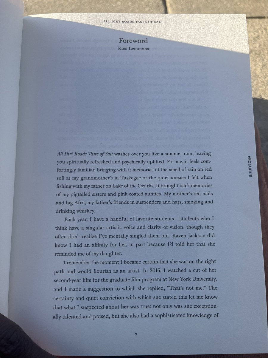 “Images imprinted on the brain, lingering there, as shots linger, comfortable and languid, caressing the viewer… I am infused with a warm and delightful melancholy. I see Blackness in all its color.” — Kasi Lemons on Raven Jackson’s ALL DIRT ROADS TASTE OF SALT