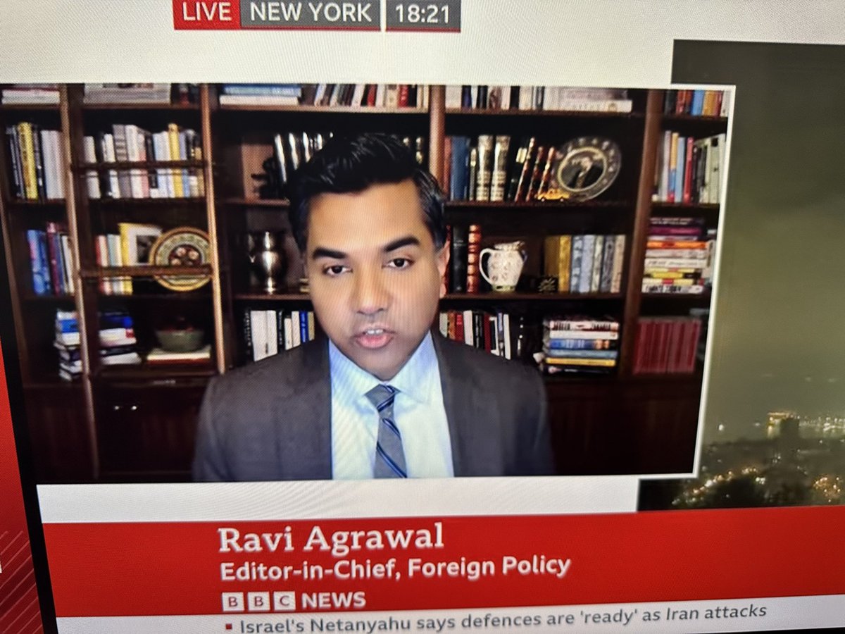 sajahq's tweet photo. As we enter a new phase in the war in the Middle East, SAJA will be tracking media appearances and bylines by South Asian journos &amp; experts. Please send items in the comments or to president@saja.org

On BBC, @RaviReports, EIC of @ForeignPolicy, explaining what we know.
1/ https://t.co/orrpXySw49
