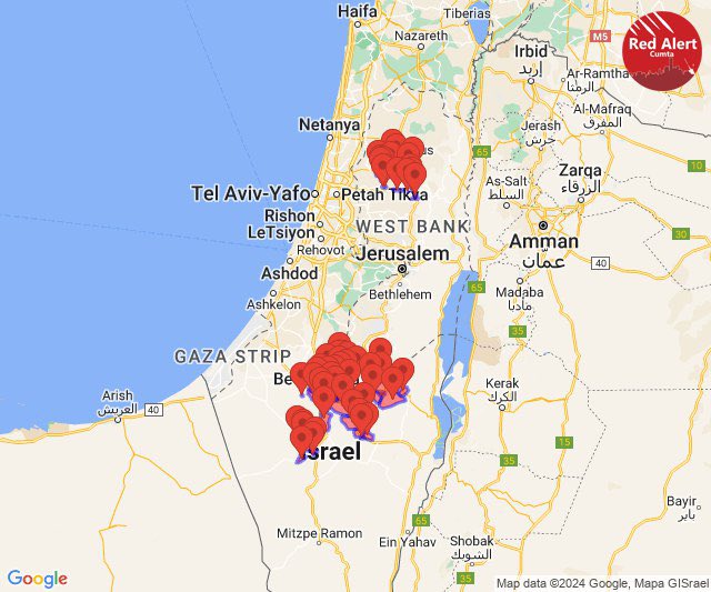 🚨🚨🚨 BREAKING: Iranians missiles/drones have reached israel triggering the sirens in south and and center of occupied Palestine (israel)