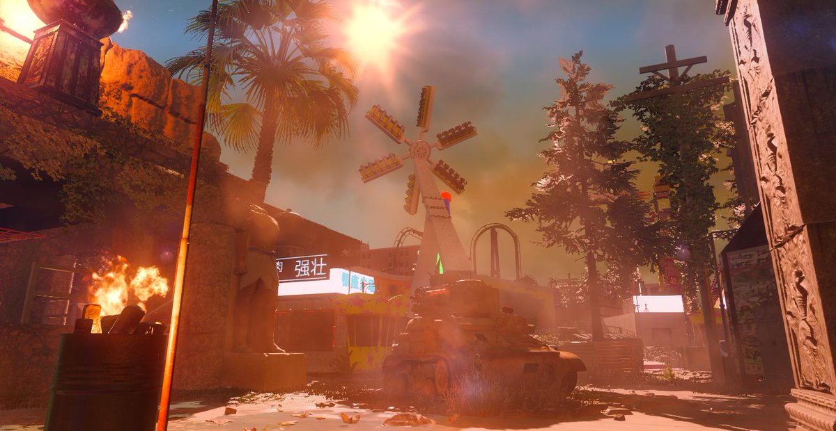 Carnival update: Started to rework the lighting, a very slow process but its getting there! a few rides were removed or relocated to make the playable space more balanced, pushing extra details to all areas of the map currently.