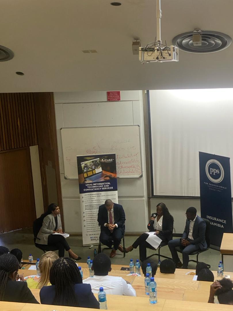 UNAMLSC's tweet image. On the 10th of April, the ULSC facilitated a successful panel discussion. Pictured is the days event,  which was filled with insightful knowledge on the Topic of Oil and Gas. #Lawweek