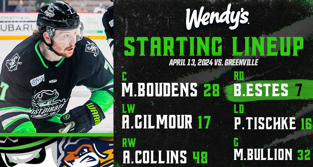 Here are tonight's starters in Savannah, presented by @Wendys!