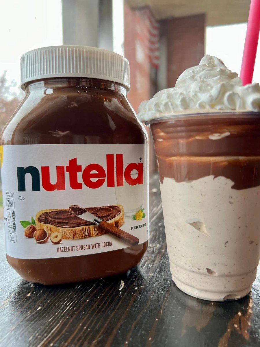 Treat yourself to a Nutella Shake this evening! #ShakeOfTheMonth