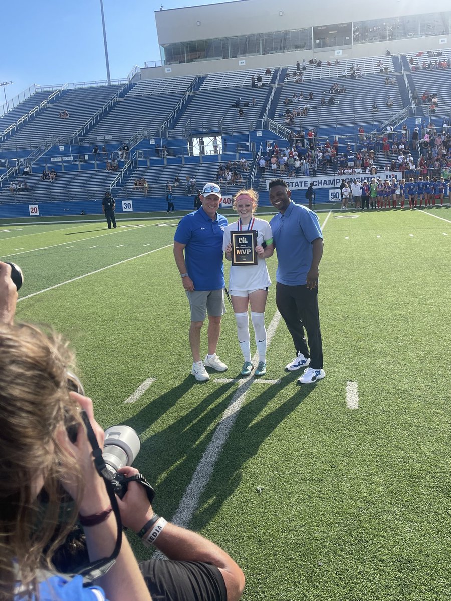 The 6A championship game MVP is Prosper’s Olivia Hess ⁦<a href="/PHSWomensSoc/">Prosper Women’s Soccer</a>⁩