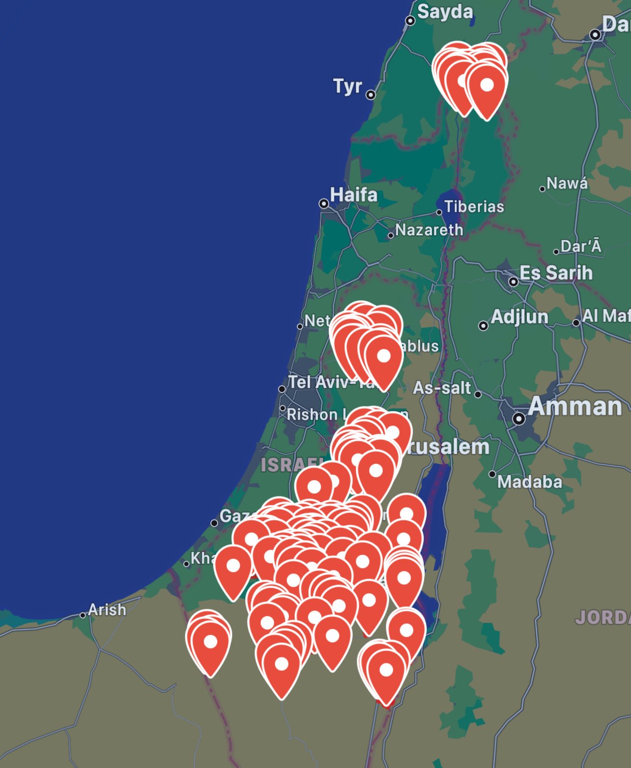 Una imagen inédita en la historia: misiles sobre la Ciudad Santa de Jerusalén