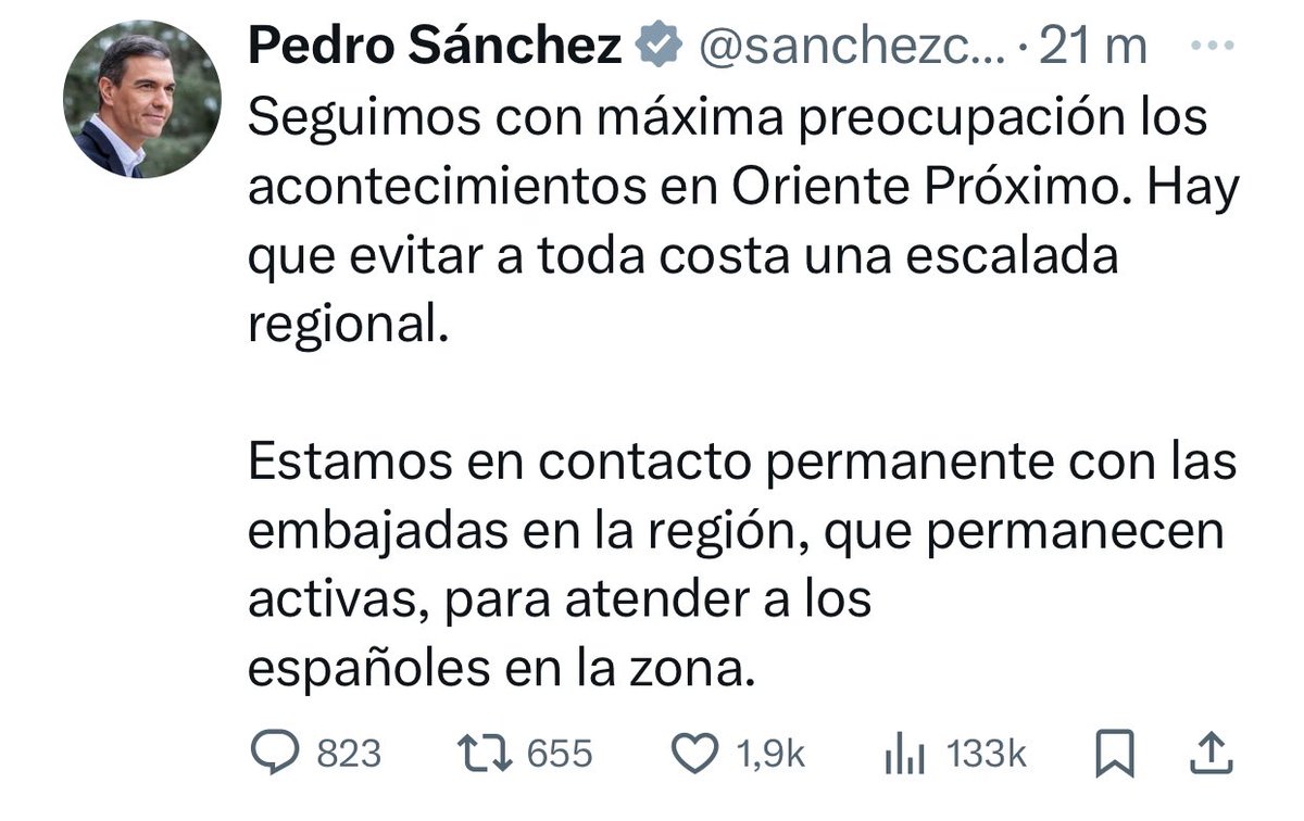 🟥🔥 Los países de occidente condenan el ataque de Irán a Israel.

Pedro Sánchez sigue en su línea habitual de apostar por los terrøristas…

#ÚLTIMAHORA #LaEstirpeDeLosLibres