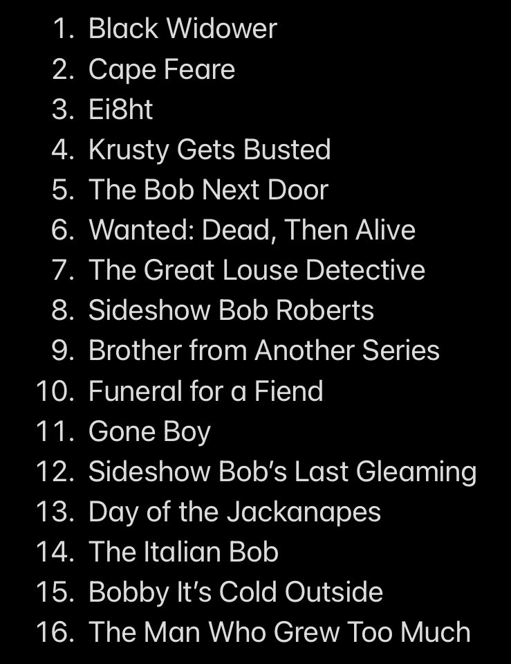 Finally watched every Sideshow Bob episode ! 🥰