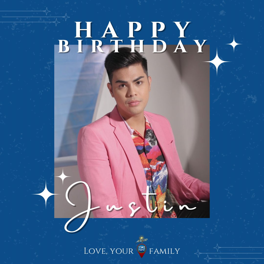 Happy birthday, Justin (@iamjustindizon)! Best wishes for a wonderful year! Enjoy your day and always keep on shining!✨ Love, your Star Hunt family ❤️