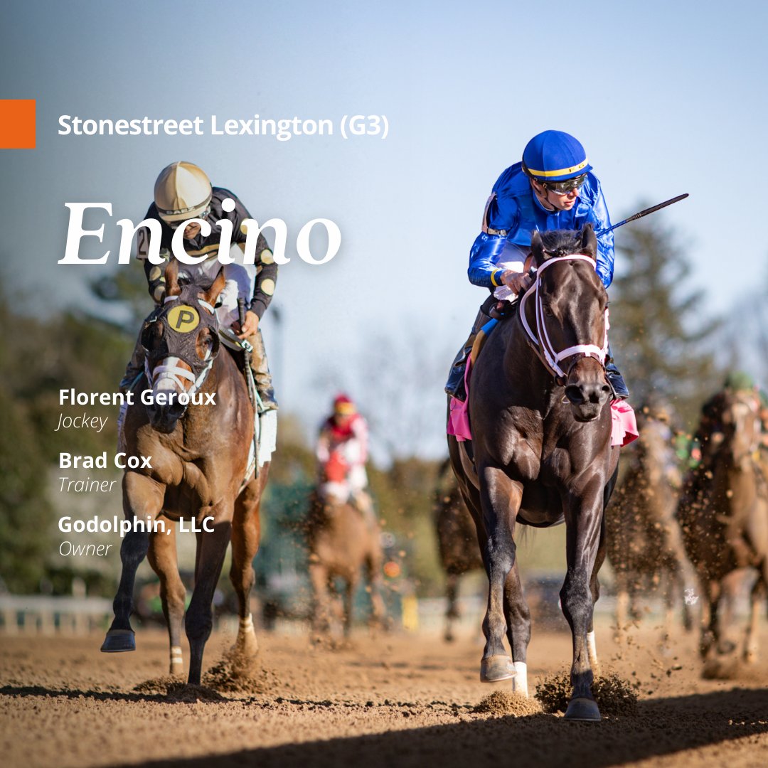 Encino gives @godolphin back-to-back victories in the @StonestreetFarm Lexington (G3)!