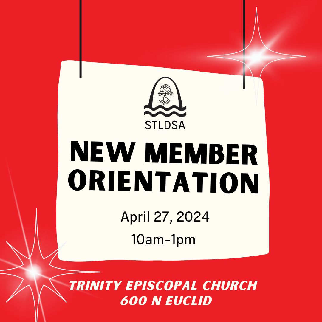 New to DSA? Looking to get more involved? Join us at our next New Member Orientation on April 27th, 2024 from 10am - 1pm at Trinity Church. RSVP: buff.ly/43XvYT6