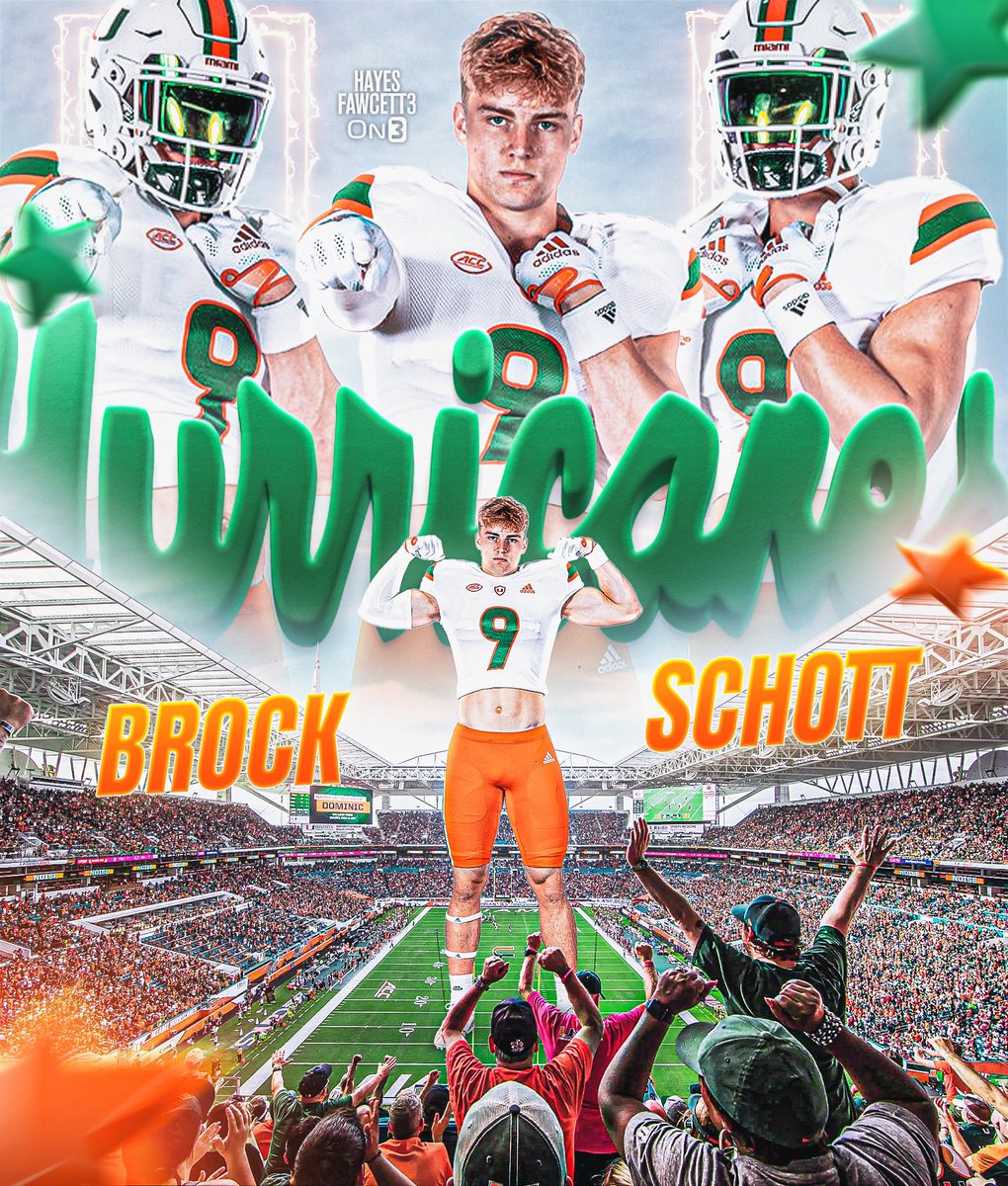 BREAKING: Four-Star TE Brock Schott has Committed to Miami, he tells me for @on3recruits The 6’4 220 TE from Leo, IN chose the Hurricanes over Ohio State, Florida State, & Louisville “TEU let’s roll #GoCanes” on3.com/db/brock-schot…