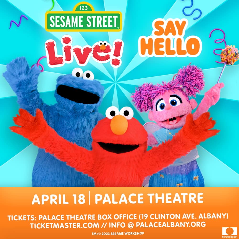 Enjoy Sesame Street Live! Say Hello at the @PalaceAlbany on April 18! ✨ Bring the whole family for fun with Elmo, Cookie Monster, and all your favorite characters. albany.org/event/sesame-s…