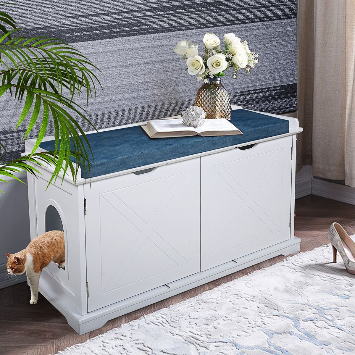 Complete Cat Products carry a high-quality enclosed litter box for your convivences. Discover a wide selection of litter box enclosure for your cat. Our enclosures are crafted with durable materials ensuring long lasting use. #catlitter #enclosure