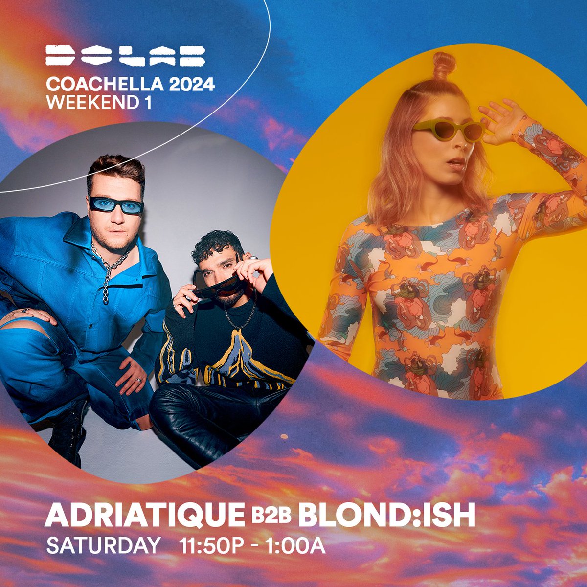 Surprise! @adriatiquemusic b2b @blondish take the stage at 11:50pm tonight. Don't miss it!