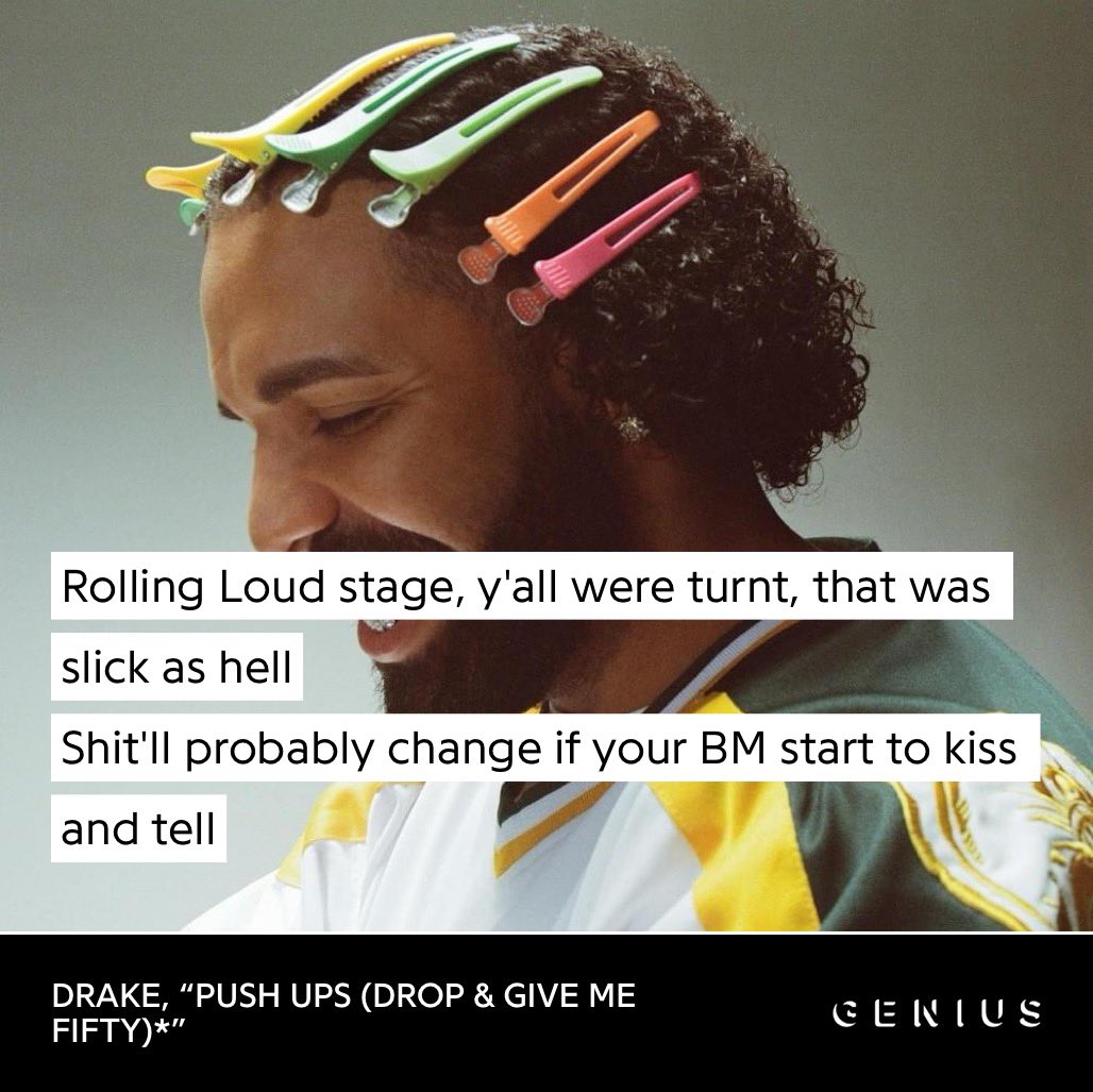 GothamCityGoon's tweet photo. This bar was 100% a shot at Travis because he was gassing Metro &amp; Future to play the “Like That” record at Rolling Loud. Drake is referring to Kylie, insinuating that he or/and Future fucked. 

On the demo version he says “lucky that your dog’s lil BM doesn’t kiss &amp; tell” instead https://t.co/tWaWe3dLMU