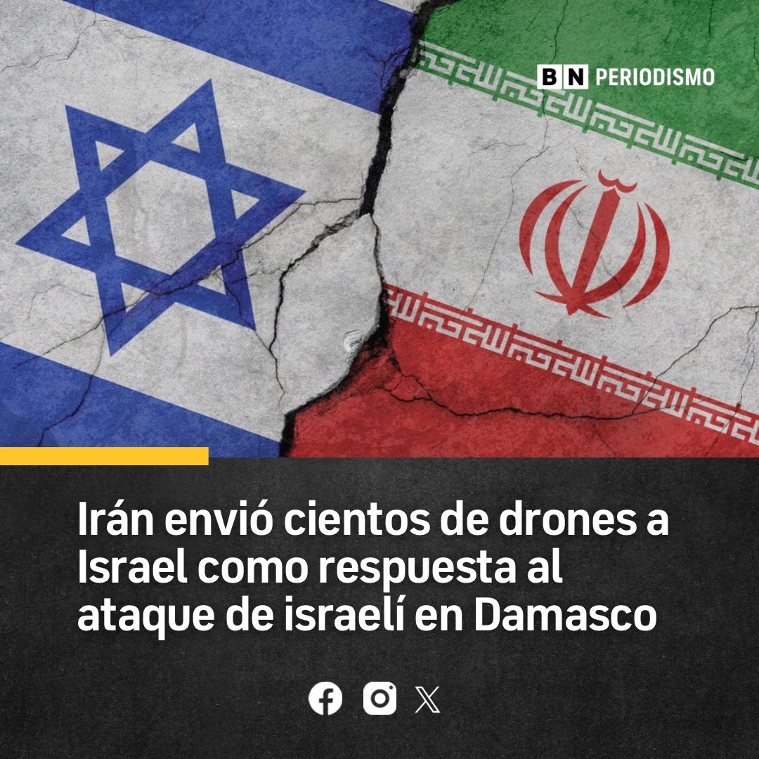 El ejército israelí informó la identificación de más de “100 drones” con rumbo a territorio israelí enviados desde Irán. Según el gobierno de Estados Unidos serían más de 400 drones en camino a las principales ciudades de Israel. El envío de estos drones, según el gobierno de…