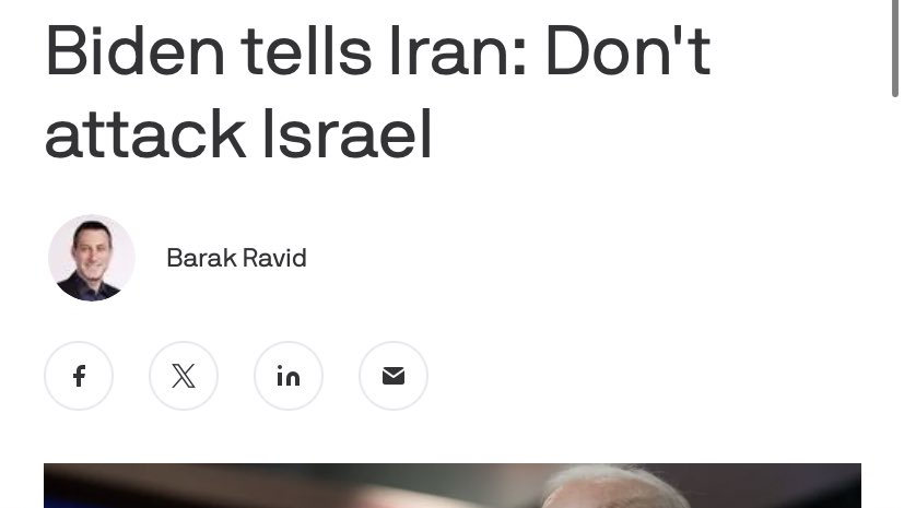 2022: Biden warns Putin to not invade Ukraine Two weeks later, Russia invades Jan 2024: Biden warns Iran “not to do anything” Two weeks later, Iran proxies kill 3 U.S. troops Yesterday: Biden warns Iran not to attack Israel Today: Iran attacks Israel