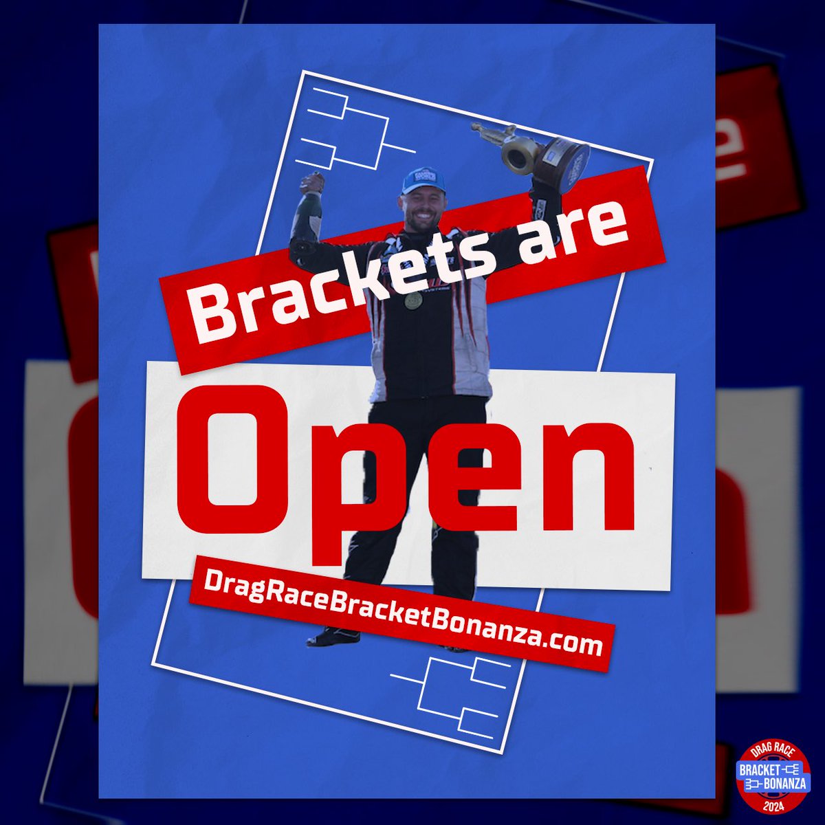 Brackets are officially OPEN for the @NHRA #Vegas4WideNats! You have until 3pm EST tomorrow to rank all matchups 1-2-3-4 and submit your picks. Good luck! 💪🏼 DragRaceBracketBonanza.com