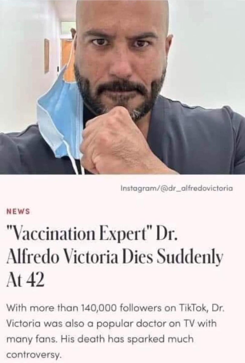 “Looks like being an expert didn't save this guy. Notice the words TV Doctor. A TV Doctor is someone who gets paid to promote a pharma product. Throughout the pandemic that's what you were looking at. TV doctors. The only problem is they were promoting a deadly product.…