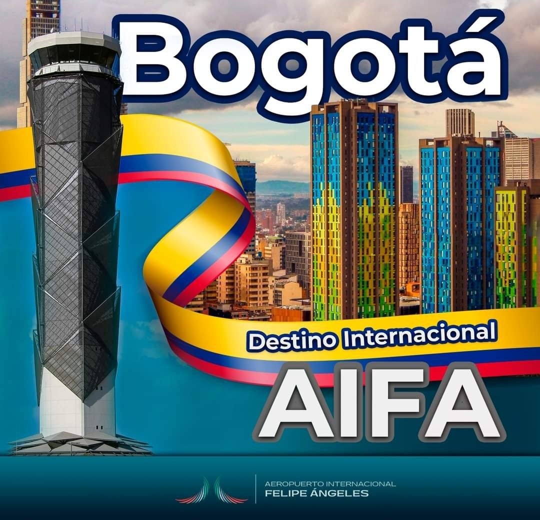 El AIFA es todo un ÉXITO 💪🏽🇲🇽
¡Ahora ya puedes viajar desde el #AeropuertoInternacionalFelipeÁngeles a #Bogotá! 
#Colombia #VuelaAIFA #VivaAerobus