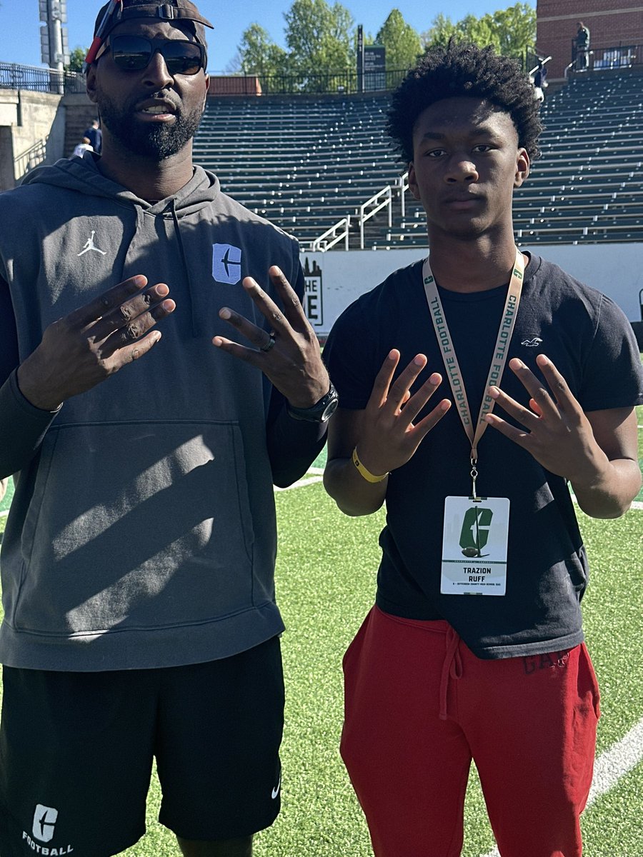Trazion Ruff (@trazionr) on Twitter photo Enjoyed my visit <a href="/CharlotteFTBL/">Charlotte Football</a> !! Can’t wait to be back!! @CoachSanders86 <a href="/CoachTyGreen/">Ty Greenwood</a> <a href="/BiffPoggi/">Biff poggi</a> <a href="/JLBarnes4/">Coach JB</a> <a href="/TimBrewster/">Tim Brewster</a> <a href="/JacksonBlock17/">Jackson Block</a> <a href="/RecruitGeorgia/">Recruit Georgia</a> Enjoyed my visit <a href="/CharlotteFTBL/">Charlotte Football</a> !! Can’t wait to be back!! @CoachSanders86 <a href="/CoachTyGreen/">Ty Greenwood</a> <a href="/BiffPoggi/">Biff poggi</a> <a href="/JLBarnes4/">Coach JB</a> <a href="/TimBrewster/">Tim Brewster</a> <a href="/JacksonBlock17/">Jackson Block</a> <a href="/RecruitGeorgia/">Recruit Georgia</a>