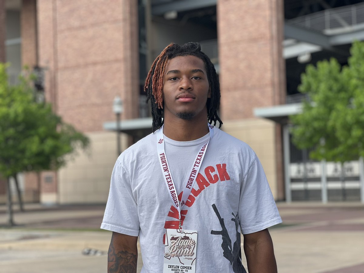 Houston Heights ATH Zaylen Cormier was in town today and says he was blown away by the upgraded facilities on campus at Texas A&M. @CormierZaylen | @FootballHeights